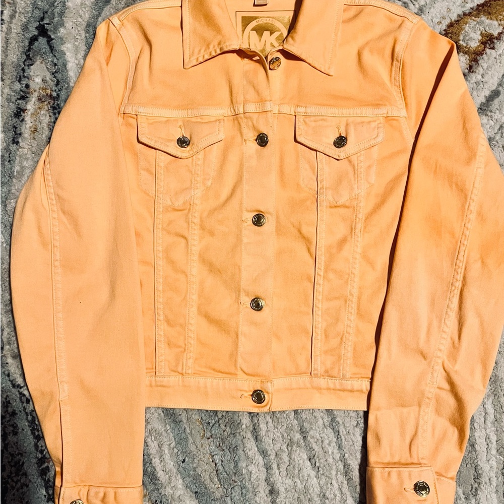 Michael Kors Peach Denim Trucker Jacket